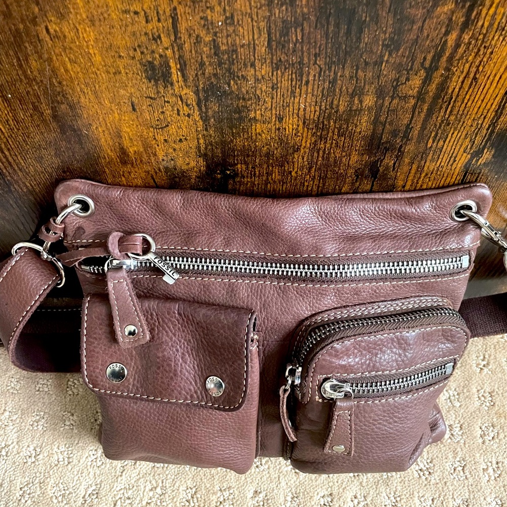 Fossil Brown Leather Women’s Crossbody Bag